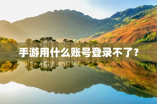 手游用什么账号登录不了？
