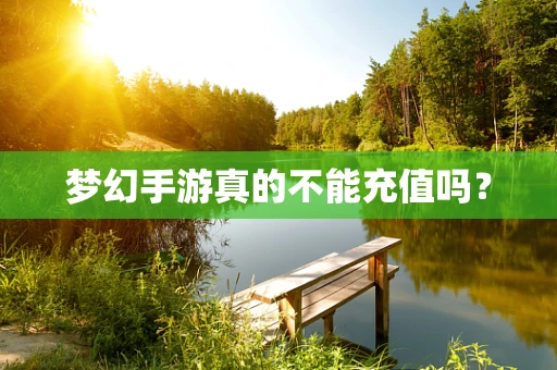 梦幻手游真的不能充值吗？