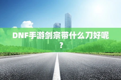 DNF手游剑宗带什么刀好呢？