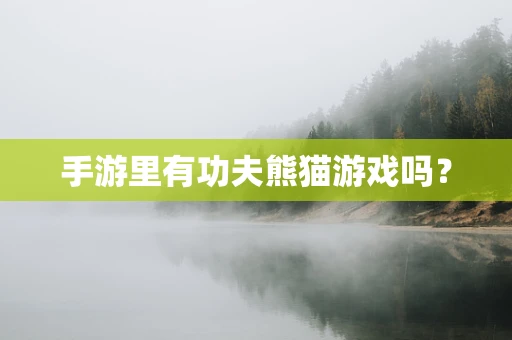 手游里有功夫熊猫游戏吗？