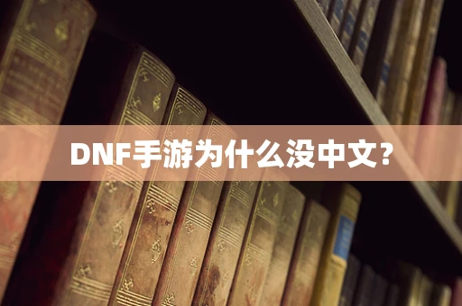 DNF手游为什么没中文？