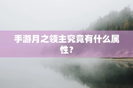 手游月之领主究竟有什么属性？