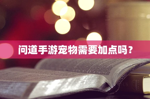 问道手游宠物需要加点吗？