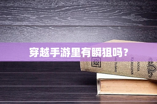穿越手游里有瞬狙吗？