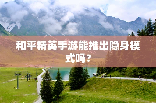 和平精英手游能推出隐身模式吗？