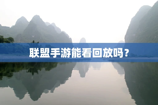 联盟手游能看回放吗？