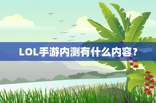 LOL手游内测有什么内容？