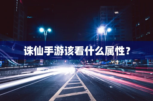 诛仙手游该看什么属性？