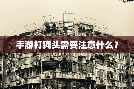 手游打狗头需要注意什么？