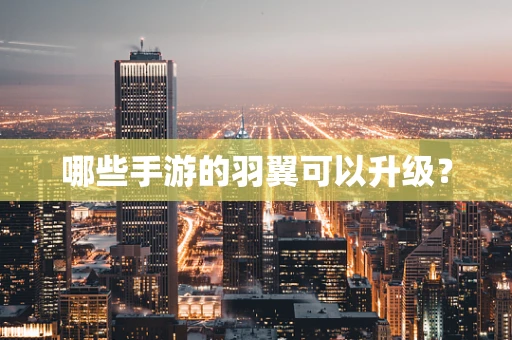 哪些手游的羽翼可以升级？