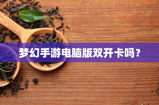 梦幻手游电脑版双开卡吗？