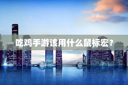 吃鸡手游该用什么鼠标宏？