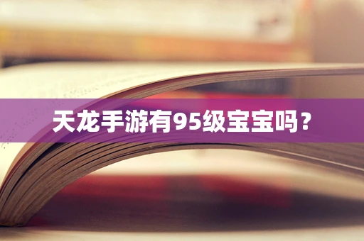 天龙手游有95级宝宝吗？
