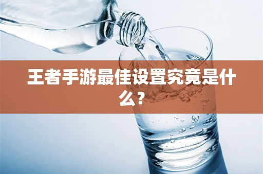 王者手游最佳设置究竟是什么？