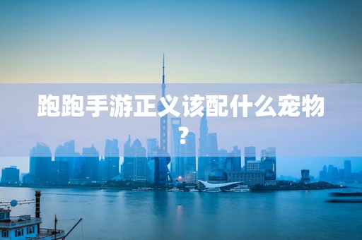 跑跑手游正义该配什么宠物？