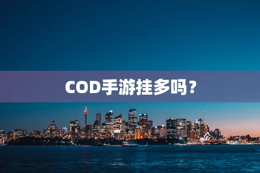 COD手游挂多吗？